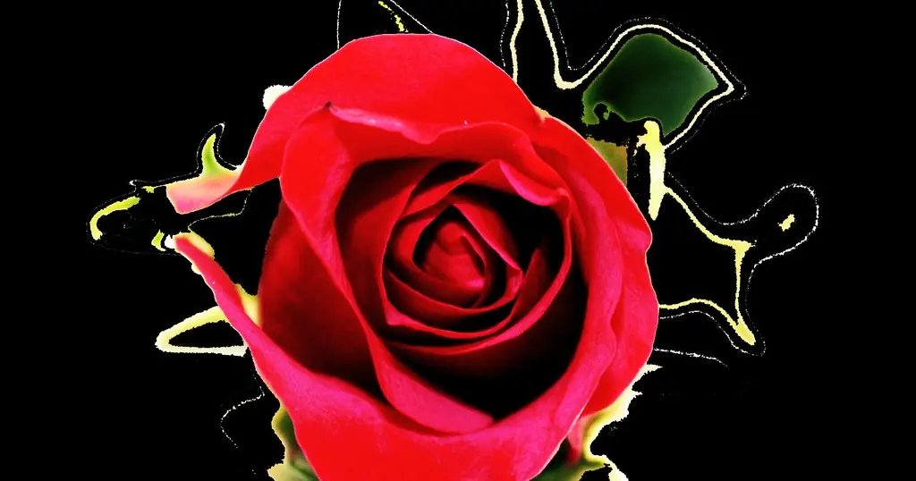 Rote Rose in Nahaufnahme